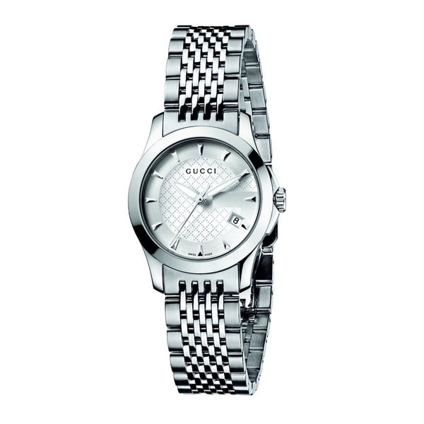 Shop Gucci Women&#39;s &#39;Classic G Timeless&#39; Stainless Steel Watch - Free Shipping Today - Overstock ...
