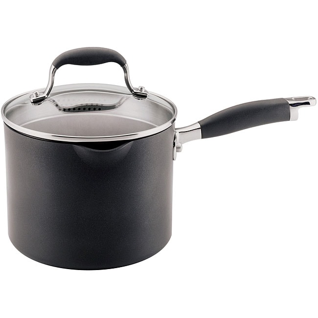 Anolon Advanced 3.5-quart Covered Straining Saucepan with Spout - Free ...