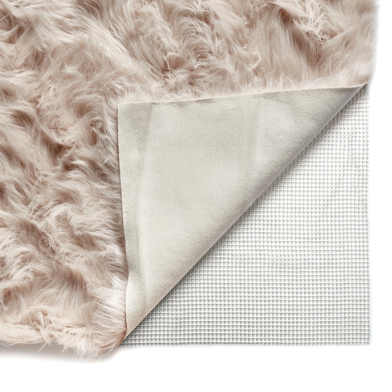 Strick & Bolton Newport Faux Sheepskin Shag Area Rug
