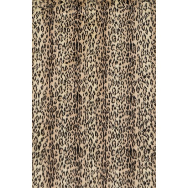 Shag Plush Zebra Brown Rug (33 x 53)