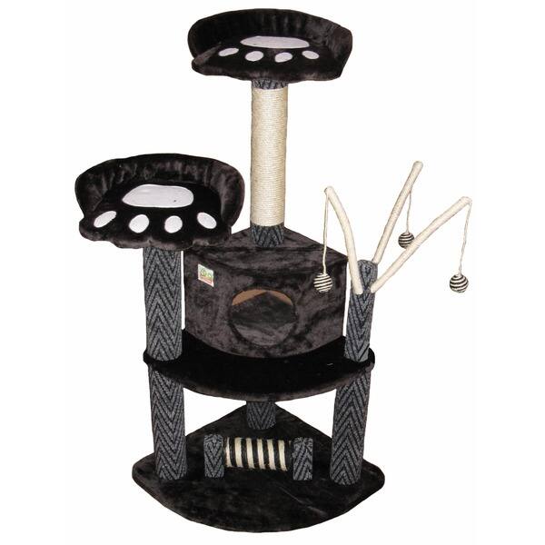Go Pet Club 50Inch Black Cat Tree Condo Scratcher Bed Bath & Beyond 5092748