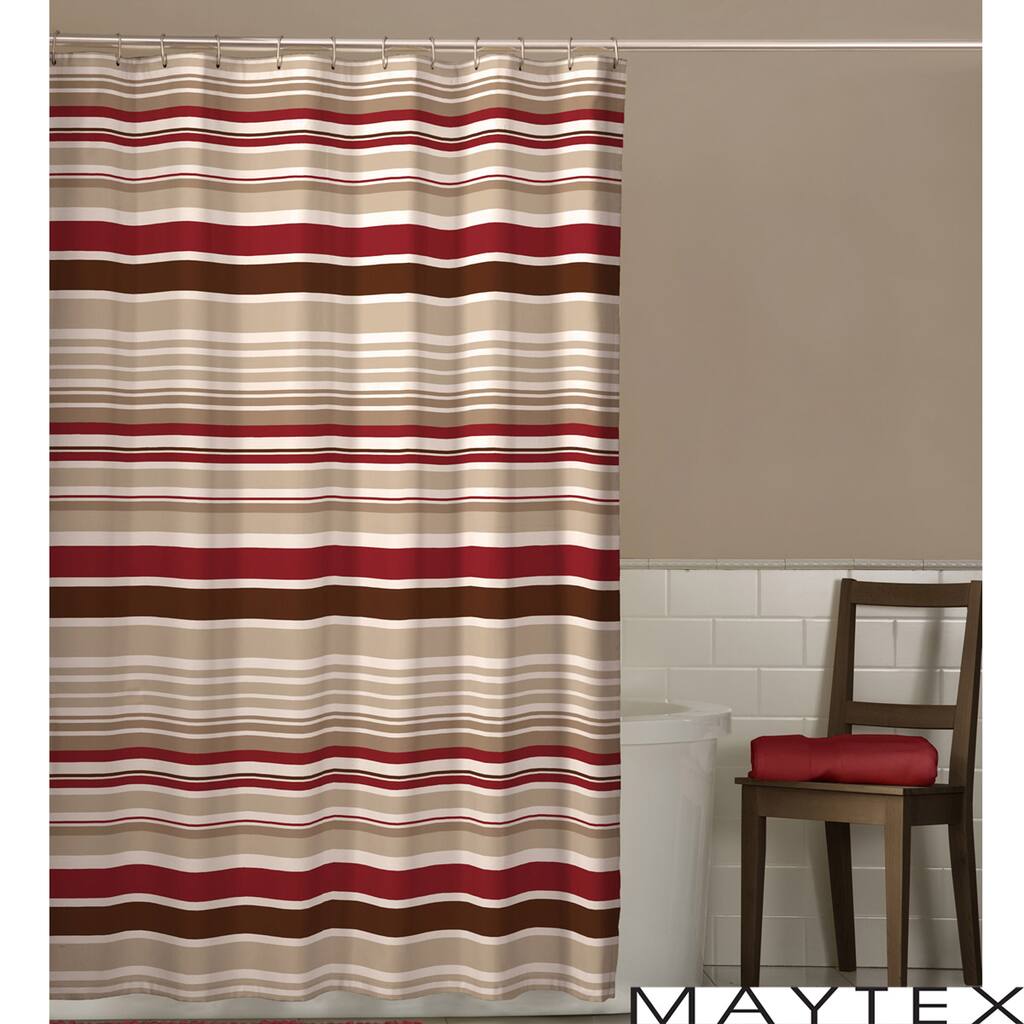 Maytex Meridian Stripe Shower Curtain