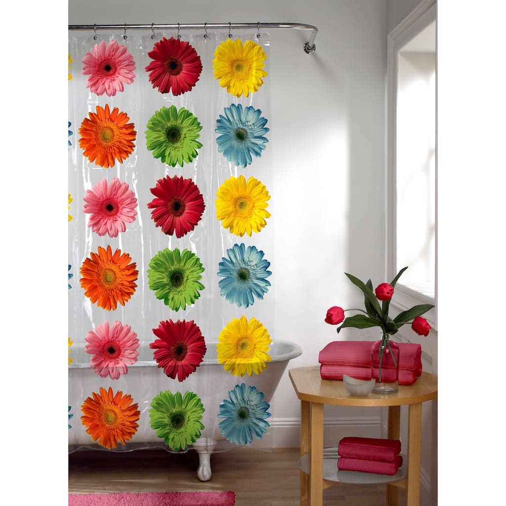 Maytex Gerber Daisy PEVA Shower Curtain