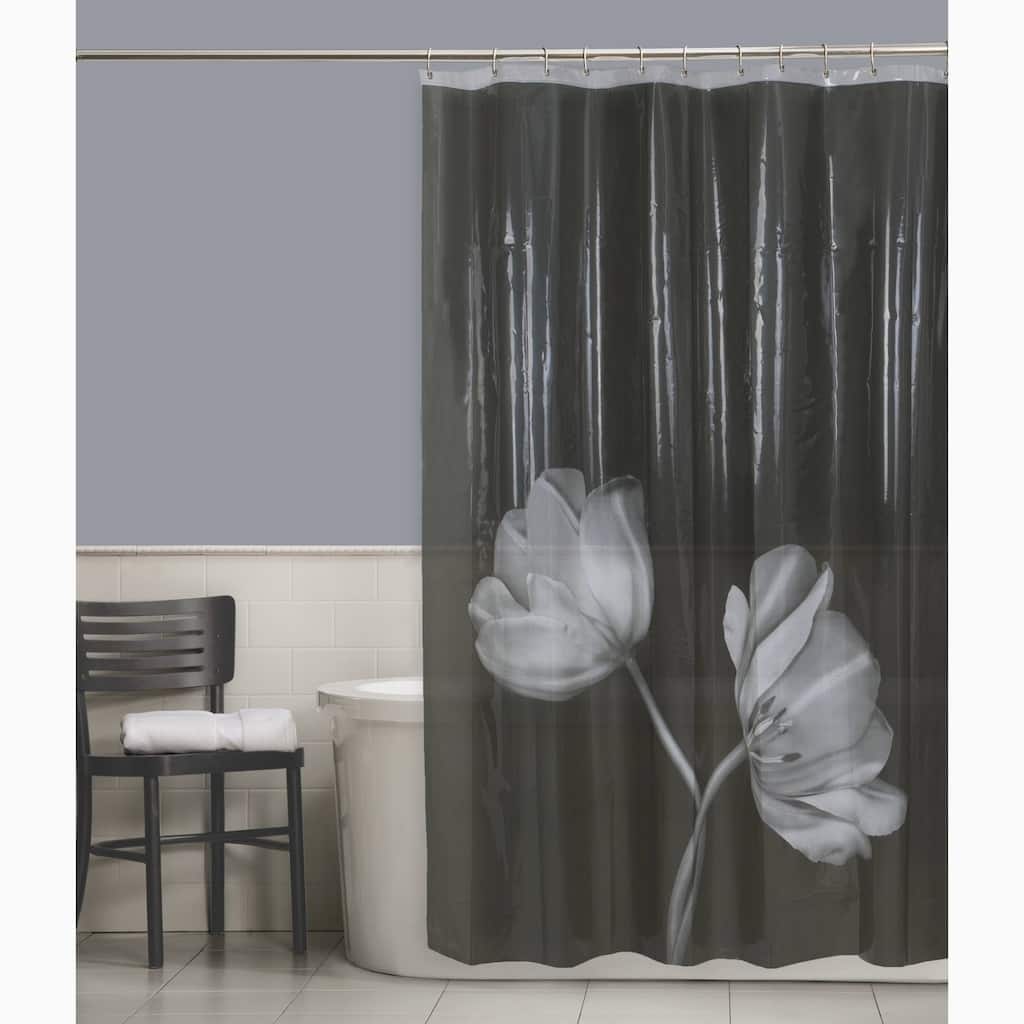 Maytex Tulip Photoreal Vinyl Shower Curtain