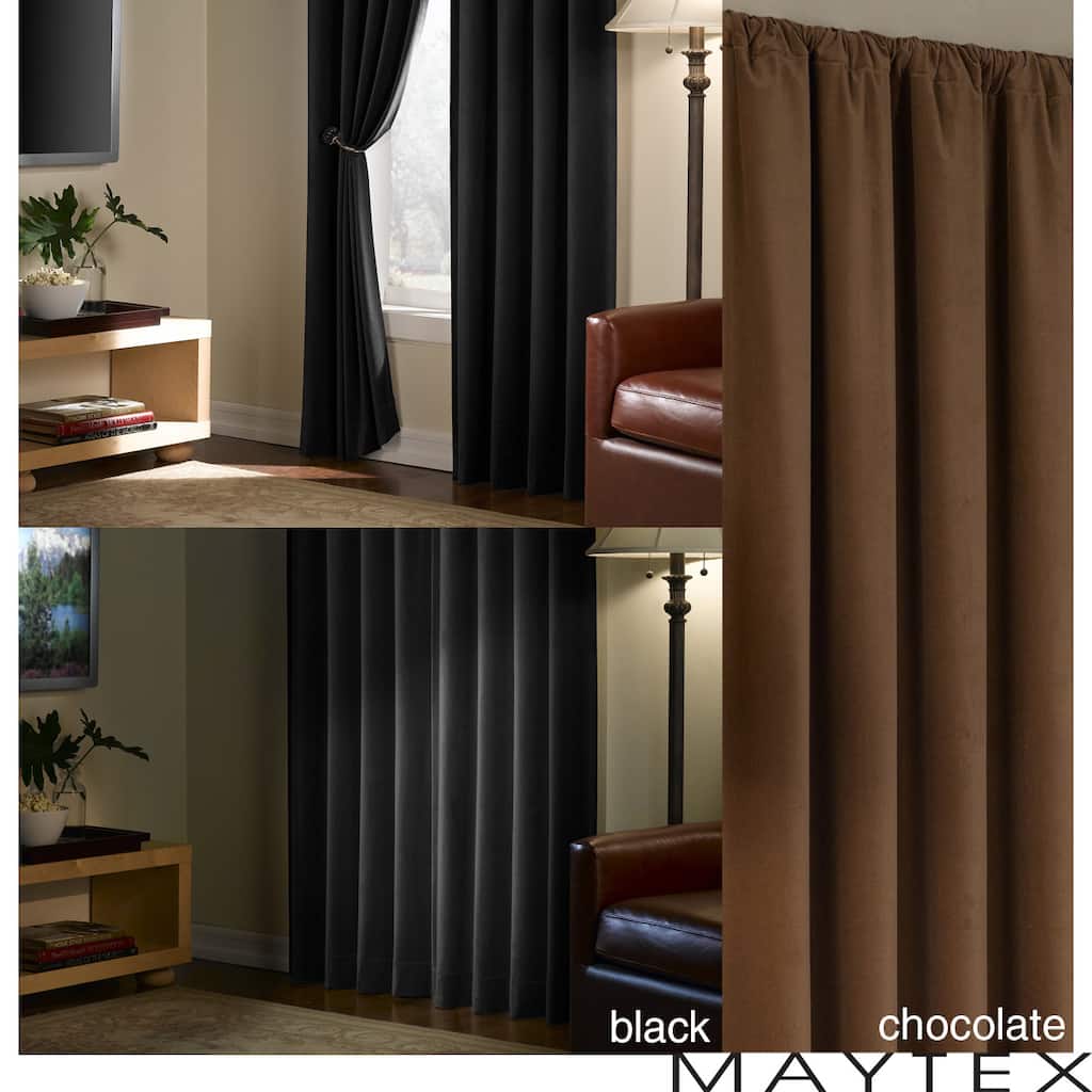 Faux Suede Blackout 84-inch Window Panel