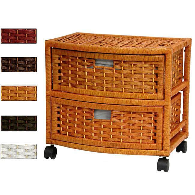 Handmade Natural Fiber 16-inch Chest of Drawers (China)