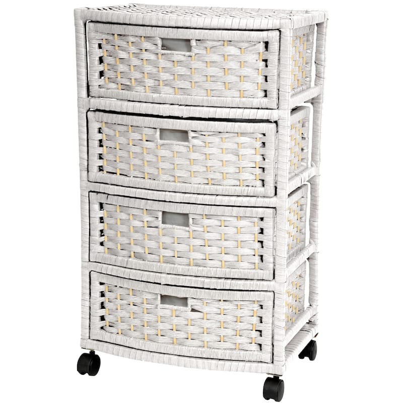 Handmade 29" Natural Fiber Chest of Drawers - 17.25"W x 13.00"D x 29.50"H