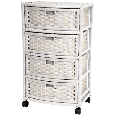 Handmade 29" Natural Fiber Chest of Drawers - 17.25"W x 13.00"D x 29.50"H