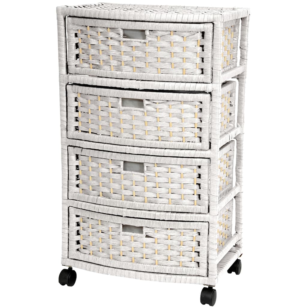 Handmade 29" Natural Fiber Chest of Drawers - 17.25"W x 13.00"D x 29.50"H