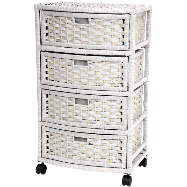 Handmade 29" Natural Fiber Chest of Drawers - 17.25"W x 13.00"D x 29.50"H