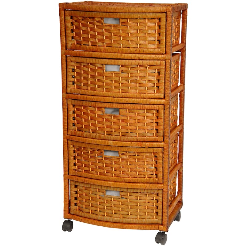 Handmade 37" Natural Fiber Chest of Drawers