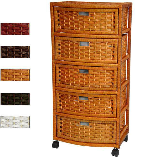 Handmade 37" Natural Fiber Chest of Drawers