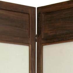 Handmade Wood/ Fabric Solid Frame 5.5' Room Divider