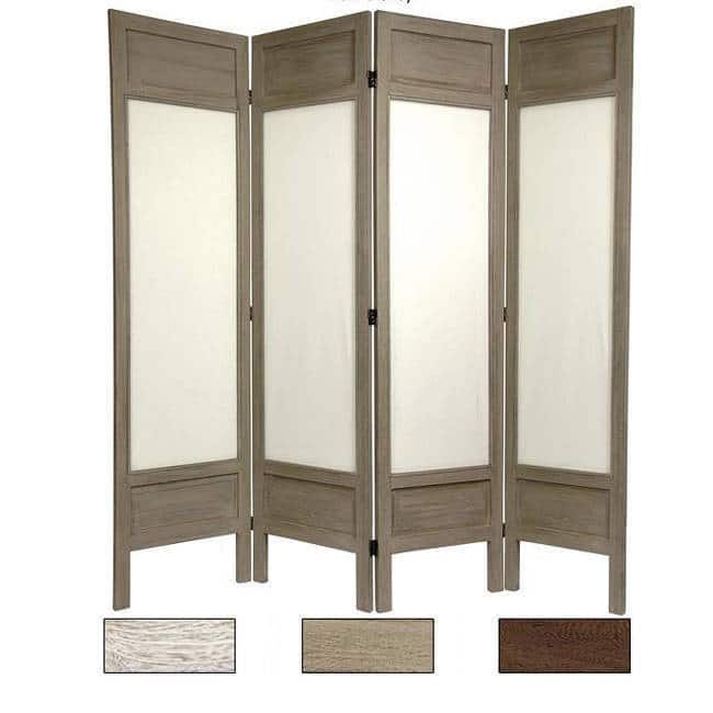 Handmade Wood/ Fabric Solid Frame 5.5' Room Divider