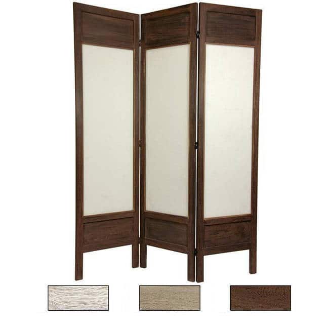 Handmade Wood/ Fabric Solid Frame 5.5' Room Divider