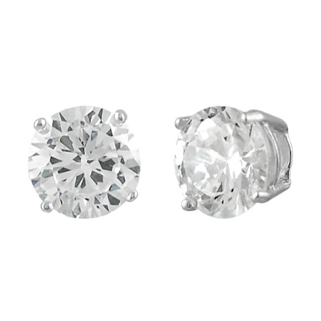 Journee Sterling Silver Round Clear 6mm Cz Stud Earring Free Journee Sterling Silver Round Clear 6mm Cz Stud Earring