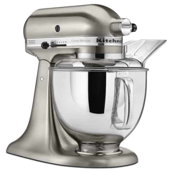 KitchenAid KSM152PSNK Brushed Nickel 5 quart Custom Metallic Tilt Head Stand Mixer KitchenAid Mixers