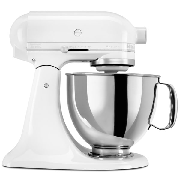 KitchenAid RRK150WW White on White 5 quart Artisan Tilt Head Stand Mixer (Refurbished) KitchenAid Mixers