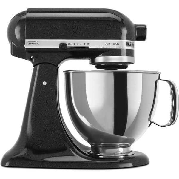 KitchenAid Quilted Fitted Mixer Cover Single Pack, Onyx Black, 14.375x18  