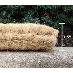 Extra Thick 20mm Plain Natural Coconut PVC backed heavy duty coir thick matting 