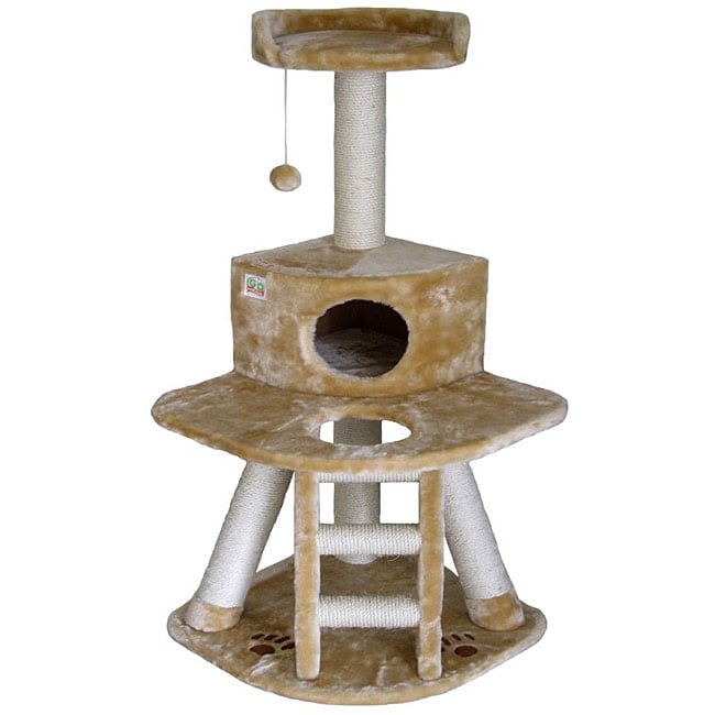 Go Pet Club 50inch Condo Cat Tree Free Shipping Today Overstock