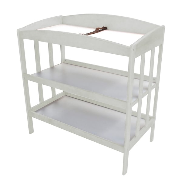 White Wooden Changing Table - Overstock - 5098279