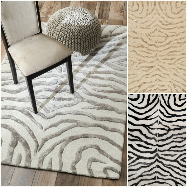 nuLOOM New Zealand Faux/Silk Zebra Rug (5 x 8 )   Shopping