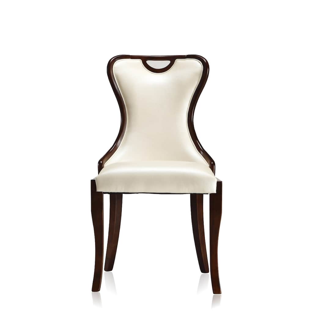 Transitional Faux Leather Chairs (Set of 2)