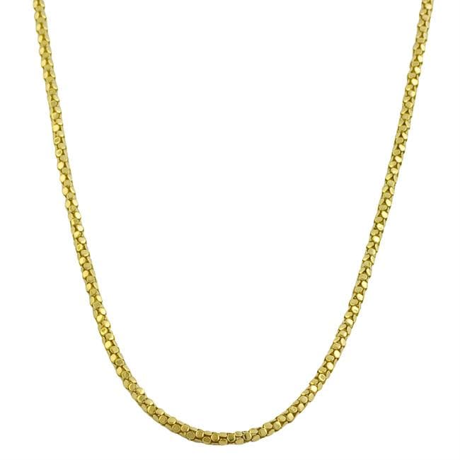 14k Yellow Gold 20 inch Popcorn Chain (2 mm) Gold Necklaces