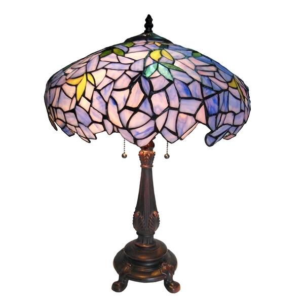Tiffany Style Wisteria 2-light Table Lamp