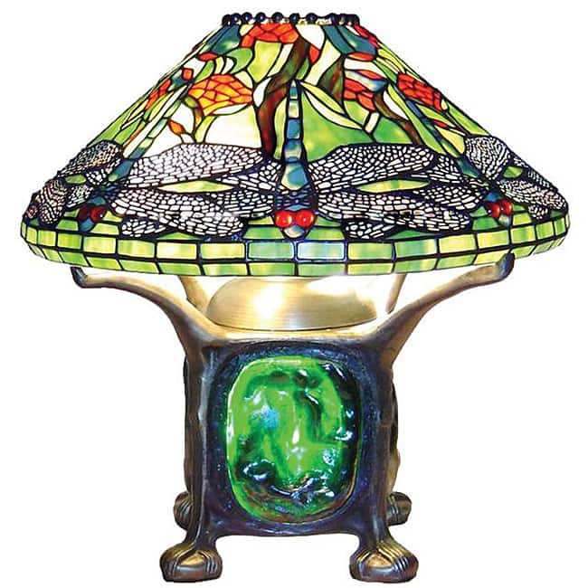 Tiffany-style Dragonfly Lighted Base Table Lamp