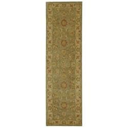 Handmade Antiquities Gem Green Wool Runner (2'3 x 16') Safavieh Runner Rugs