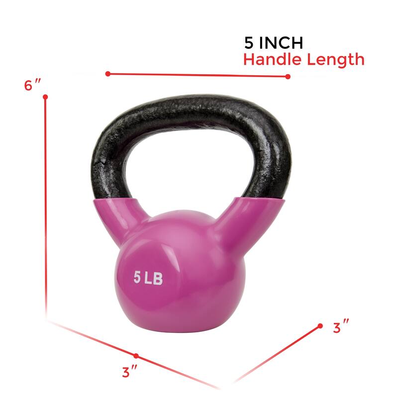 Sunny Vinyl Coated 5-pound Kettle Bell