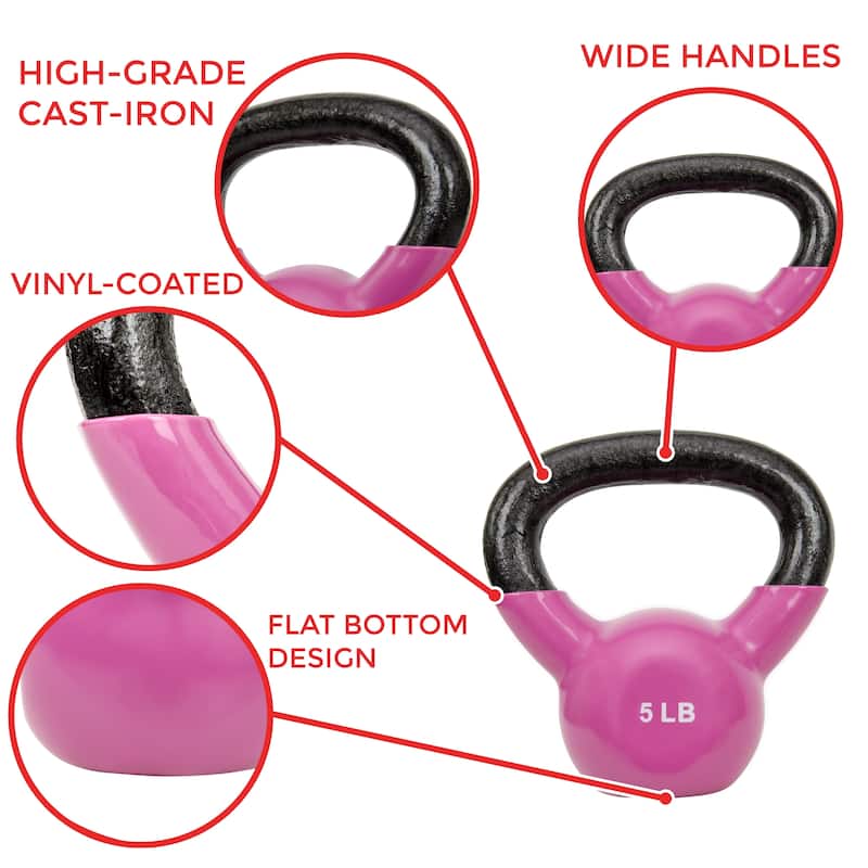 Sunny Vinyl Coated 5-pound Kettle Bell
