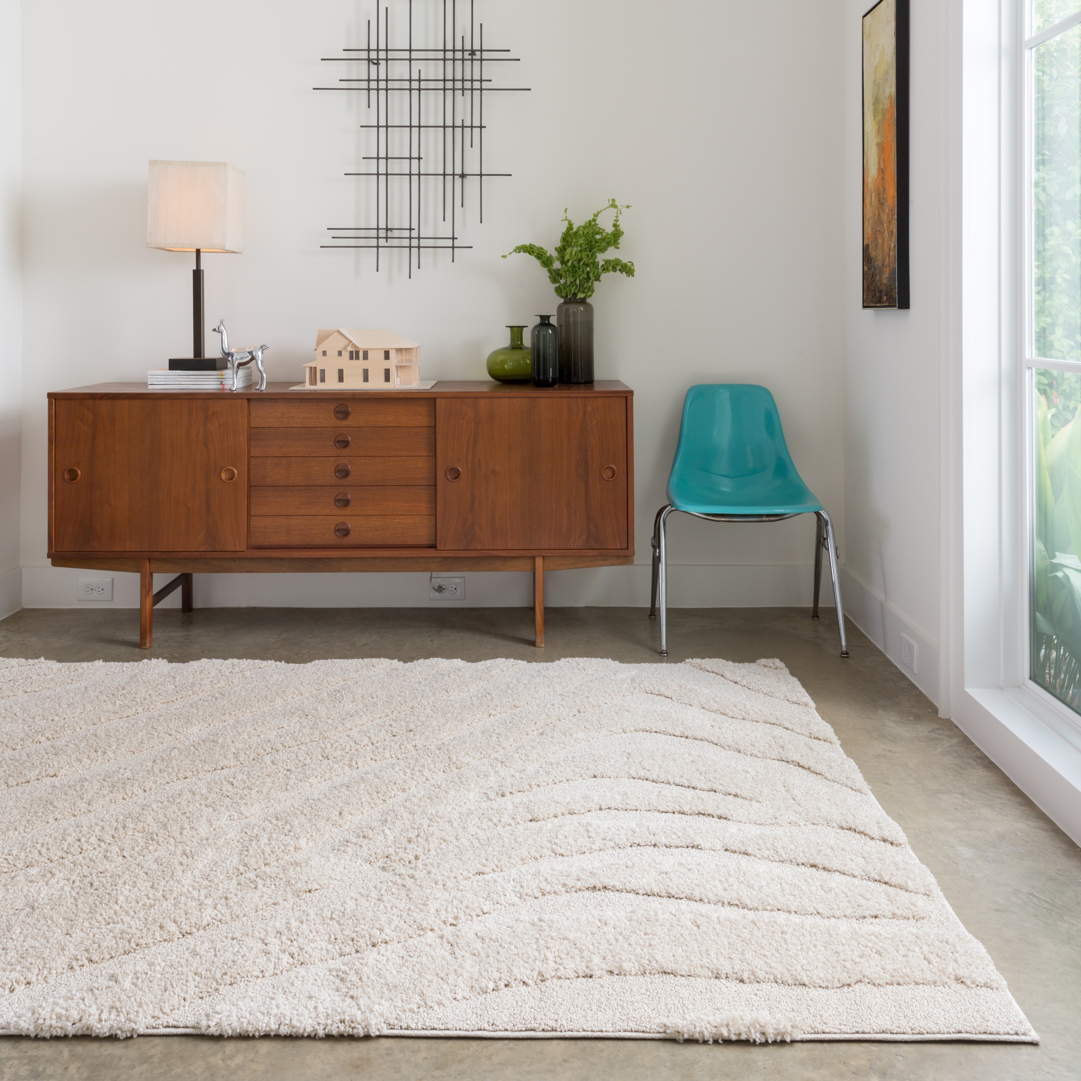 Jullian Ivory Shag Rug (310 X 57)