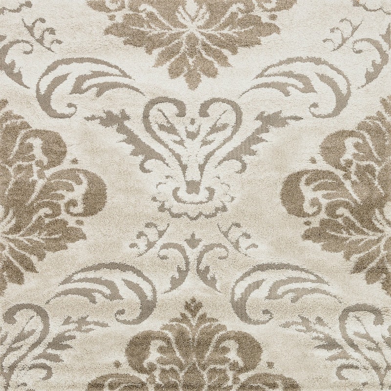 Alexander Home Julian Transitional Damask Shag Area Rug