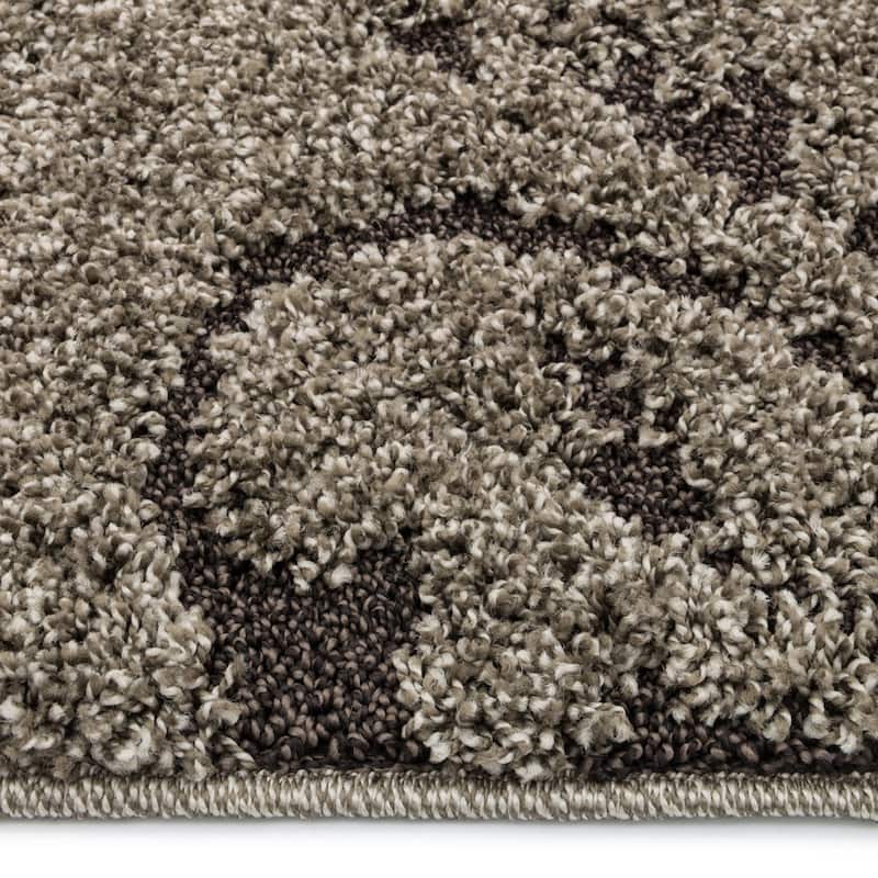 Alexander Home Julian Transitional Damask Shag Area Rug