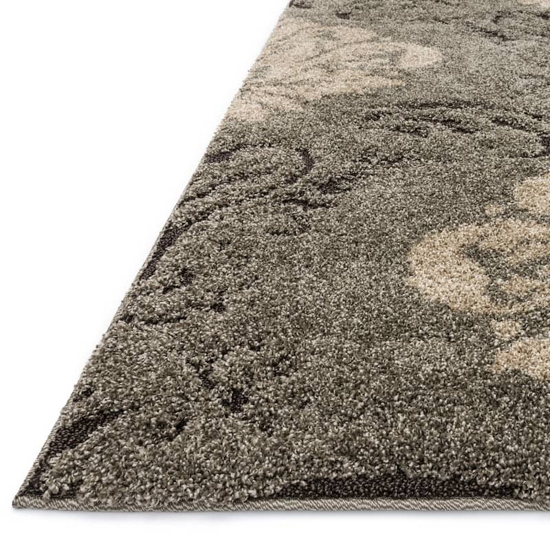 Alexander Home Julian Transitional Damask Shag Area Rug