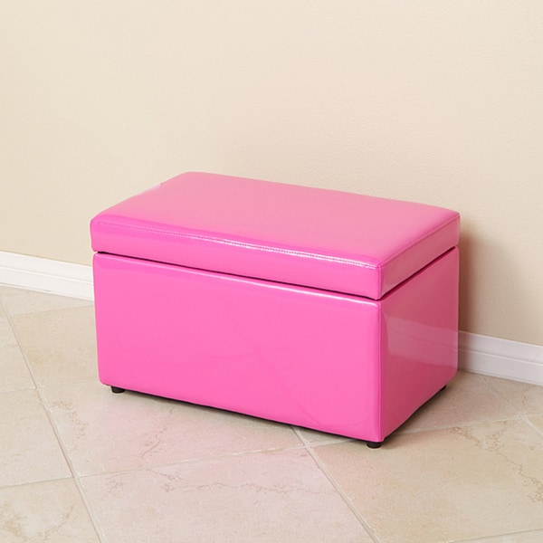 pink plastic toy chest