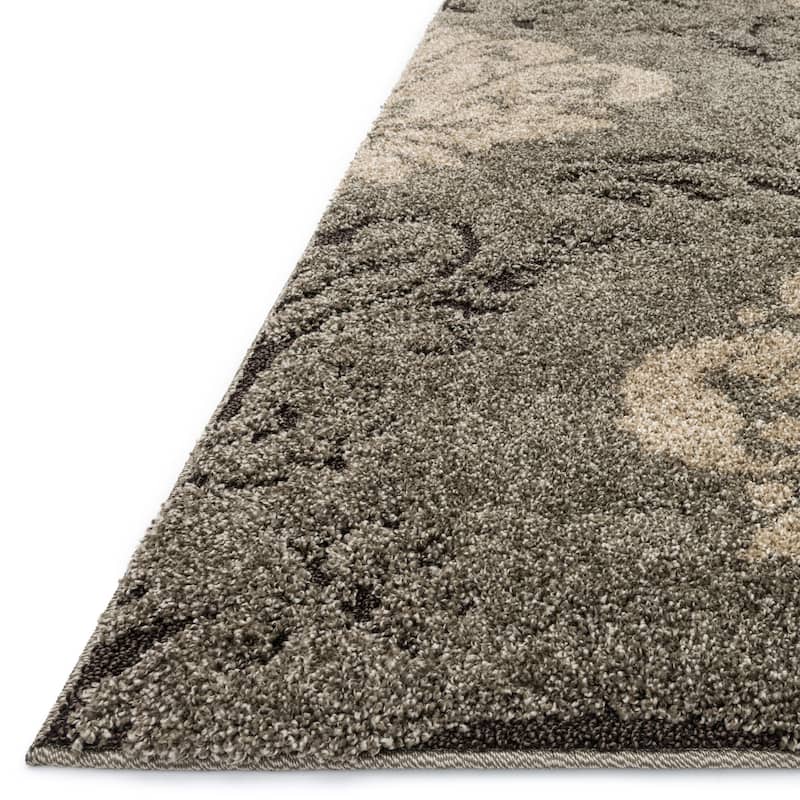 Alexander Home Julian Transitional Damask Shag Area Rug