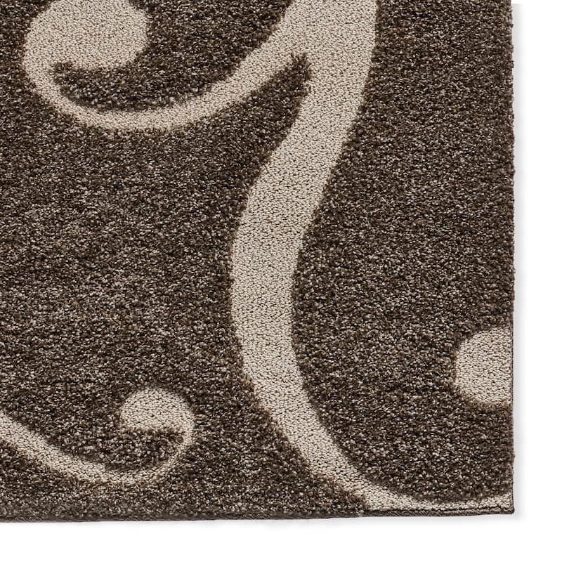 Alexander Home Julian Transitional Scroll Shag Area Rug