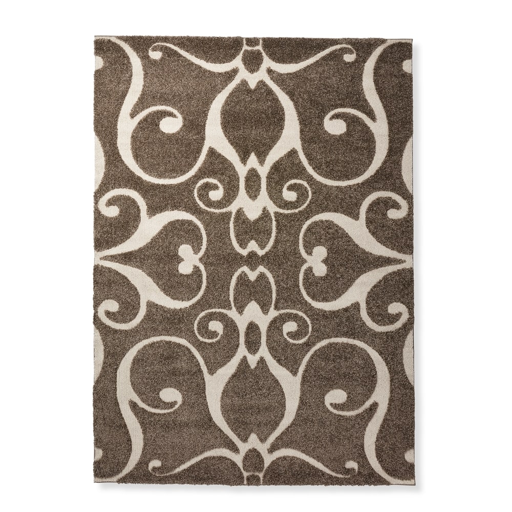 Alexander Home Julian Transitional Scroll Shag Area Rug