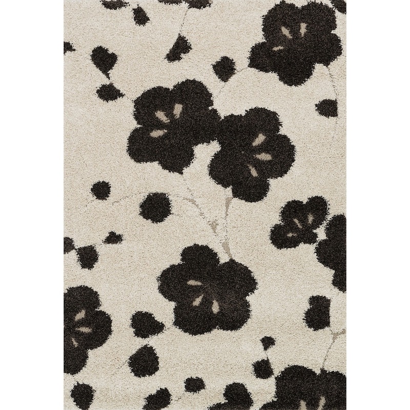Alexander Home Julian Transitional Floral Shag Area Rug