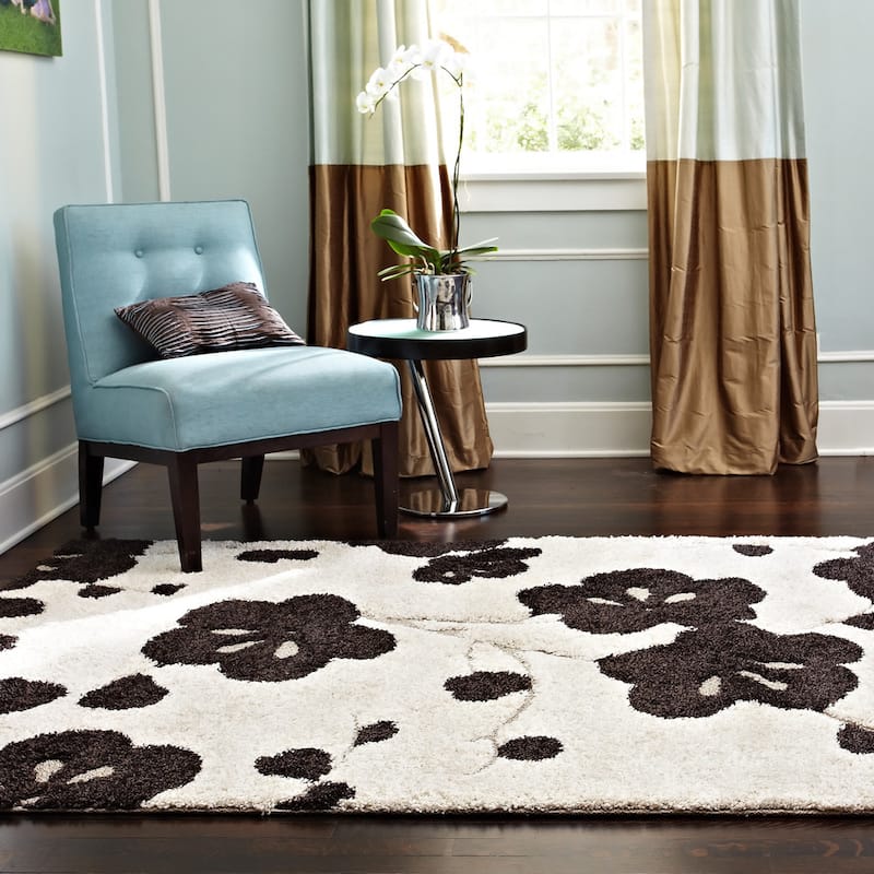 Alexander Home Julian Transitional Floral Shag Area Rug