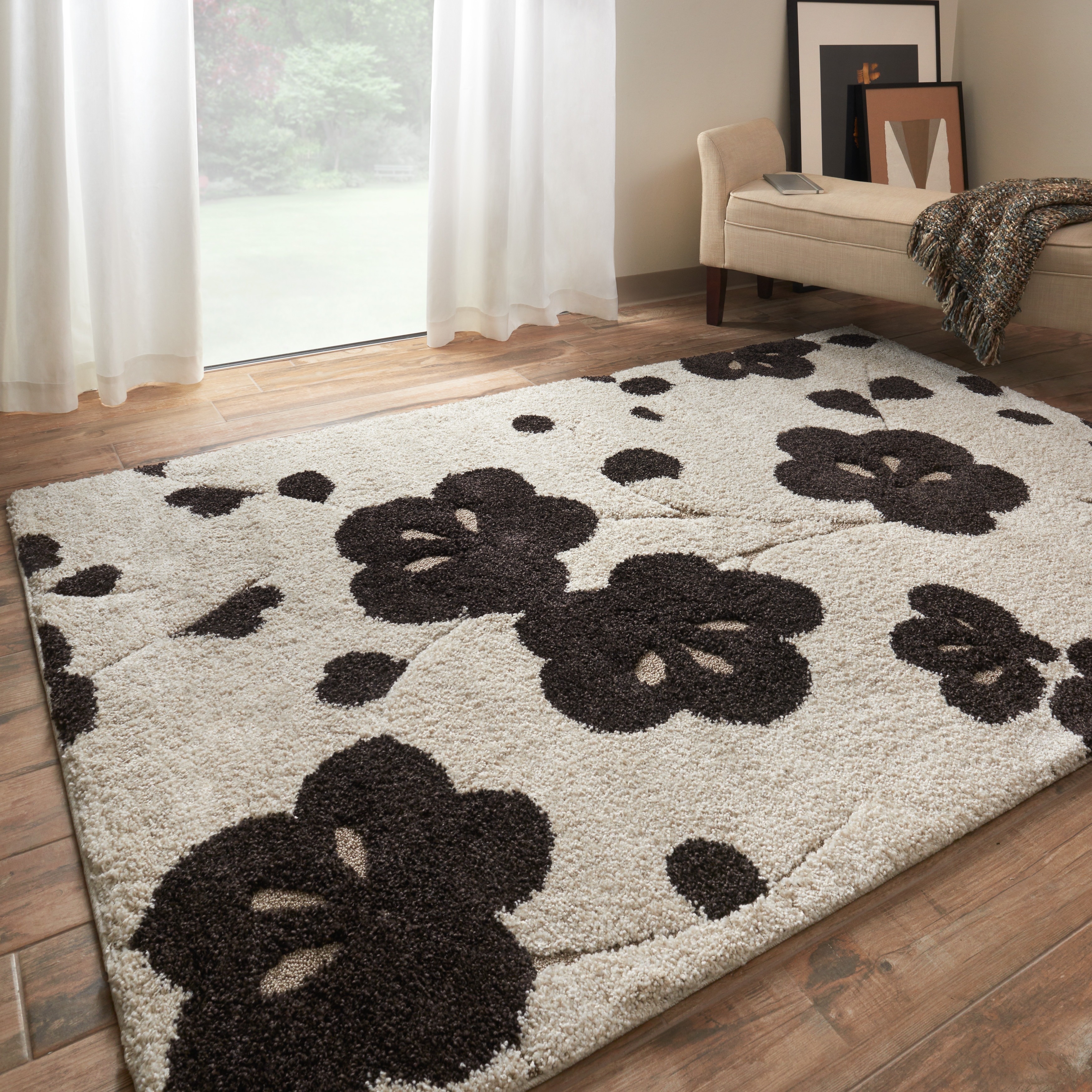 Jullian Ivory Shag Rug (53 X 77)