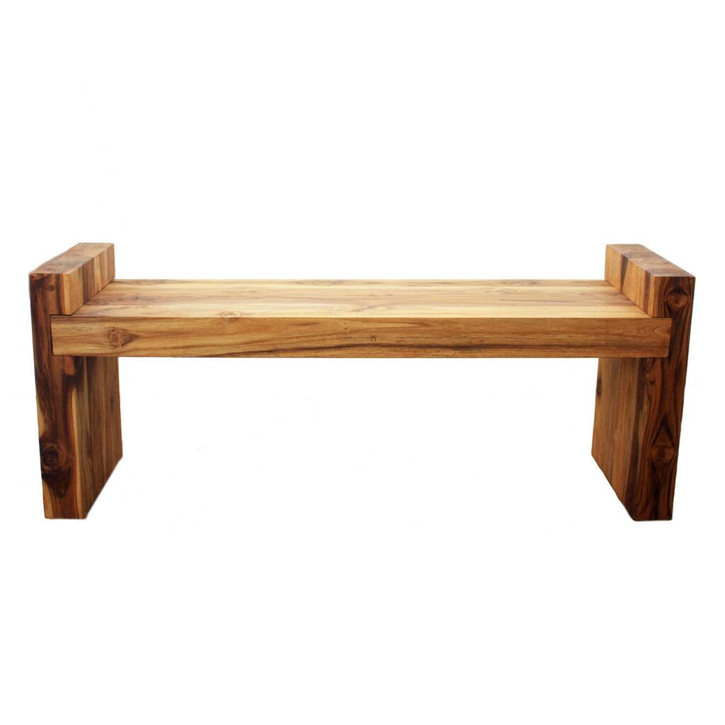 Farmed Teak Wood Block Bench (Thailand)