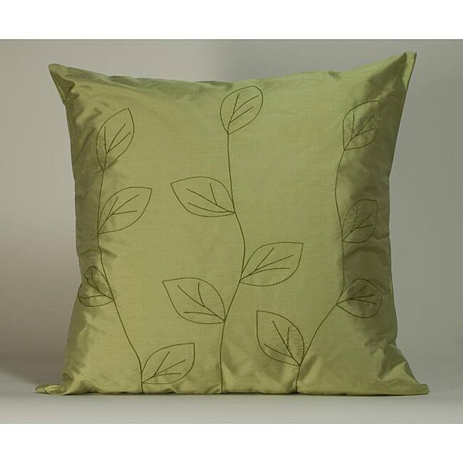 'Leaves' Sage 20x20-inch Decorative Pillow