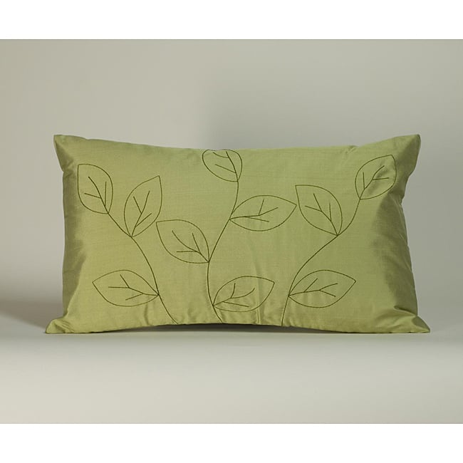 'Leaves' Sage 12x20-inch Decorative Pillow - 12 x 20