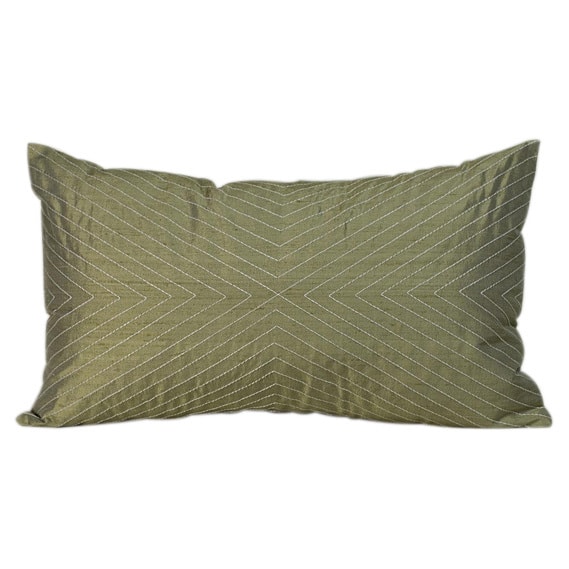 'V' Taupe 12X20-inch Decorative Pillow - 12 x 20