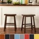 Salvador Saddle Back 24-inch Counter Height Backless Stool (Set of 2) by iNSPIRE Q Bold - Thumbnail 0